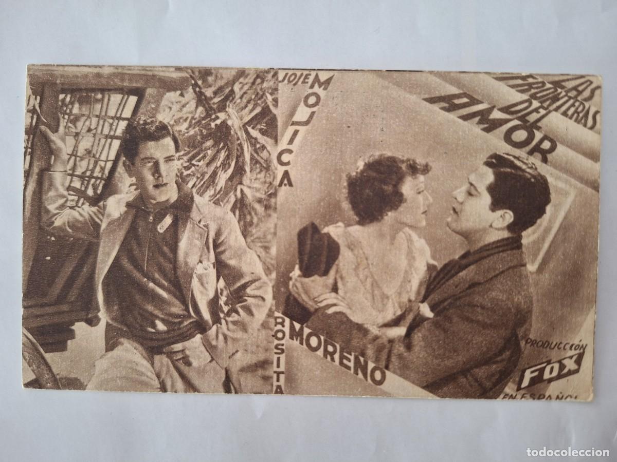 Cine: TARJETA LAS FRONTERAS DEL AMOR JOSE MOJICA CINE VERSALLES A&Ntilde;O 1935 RV 2890