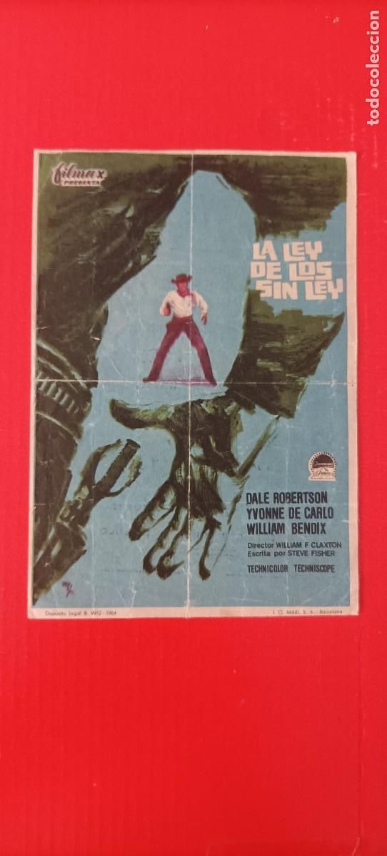 Cine: LA LEY DE LOS SIN LEY. C/P. CINE AVENIDA TETU&Aacute;N MARRUECOS. YVONNE DE CARLO.