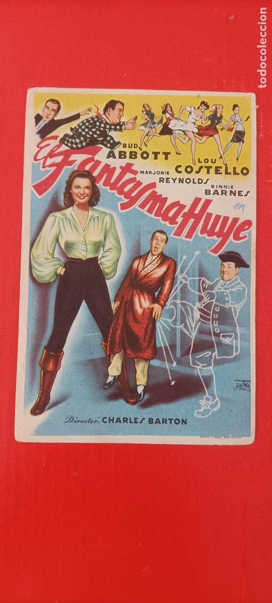 Cine: EL FANTASMA HUYE. C/P. CINE BAHIA DE VERANO TETU&Aacute;N MARRUECOS. BUD ABBOTT, LOU COSTELLO.
