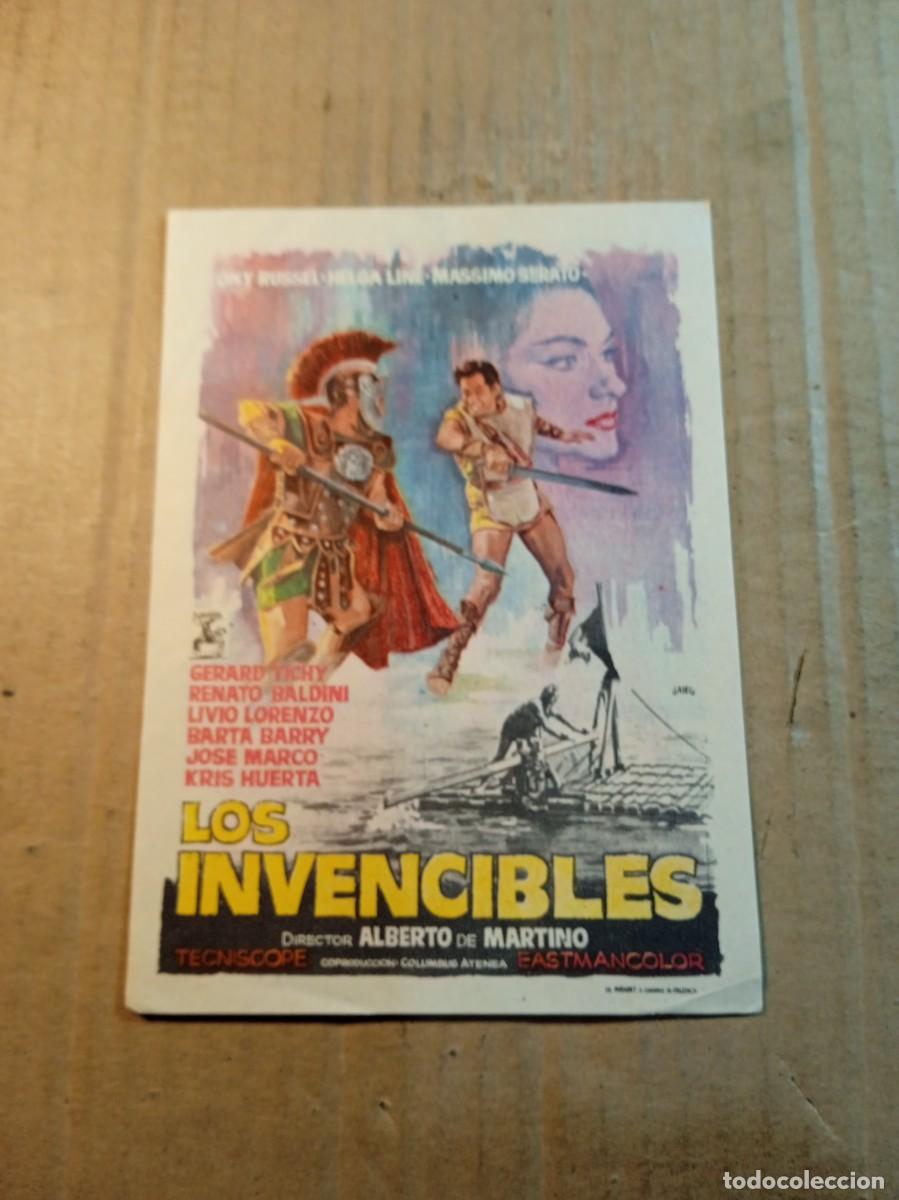 Cine: FOLLETO DE MANO SIN PUBLICIDAD LOS INVENCIBLES