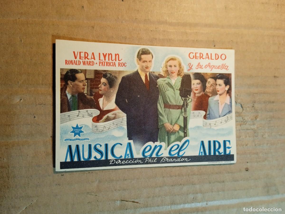 Cine: FOLLETO DE MANO SIN PUBLICIDAD MUSICA EN EL AIRE