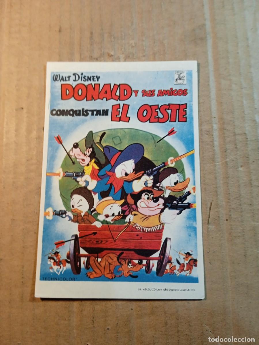 Cine: FOLLETO DE MANO SIN PUBLICIDAD DONALD Y SUS AMIGOS CONQUISTAN EL OESTE