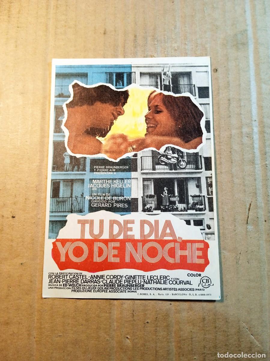 Cine: FOLLETO DE MANO SIN PUBLICIDAD TU DE DIA YO DE NOCHE
