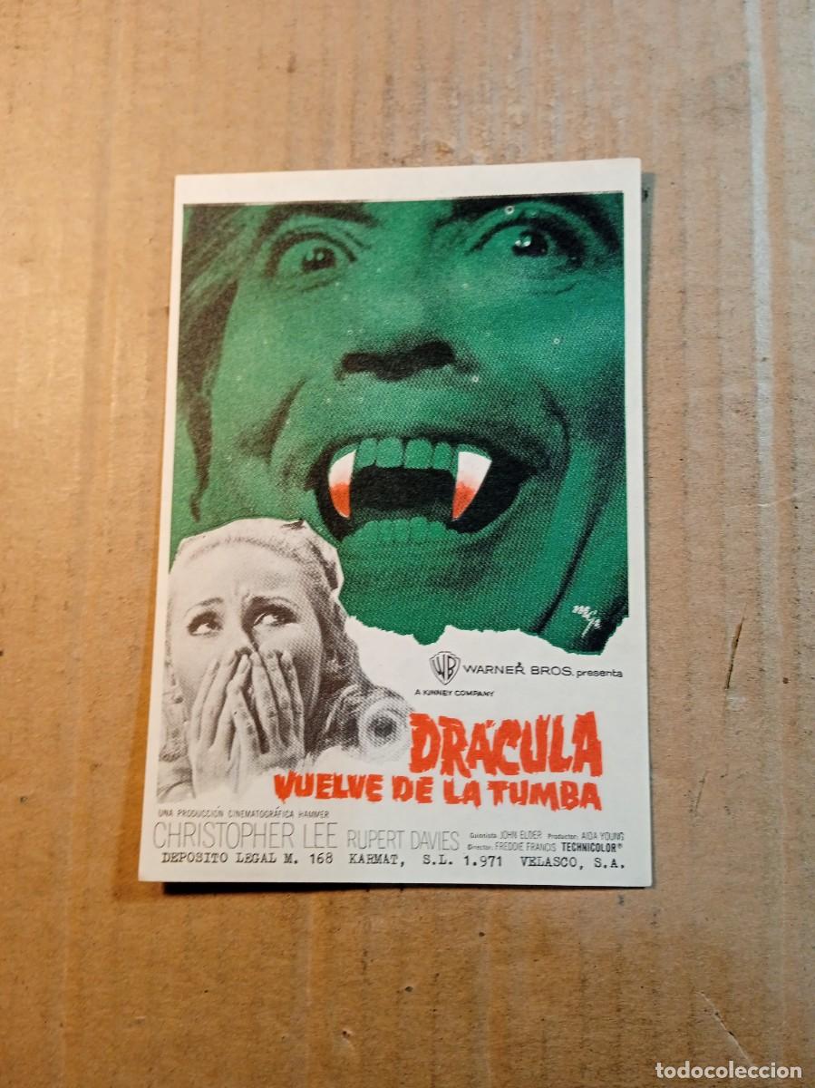 Cine: FOLLETO DE MANO SIN PUBLICIDAD DRACULA VUELVE DE LA TUMBA