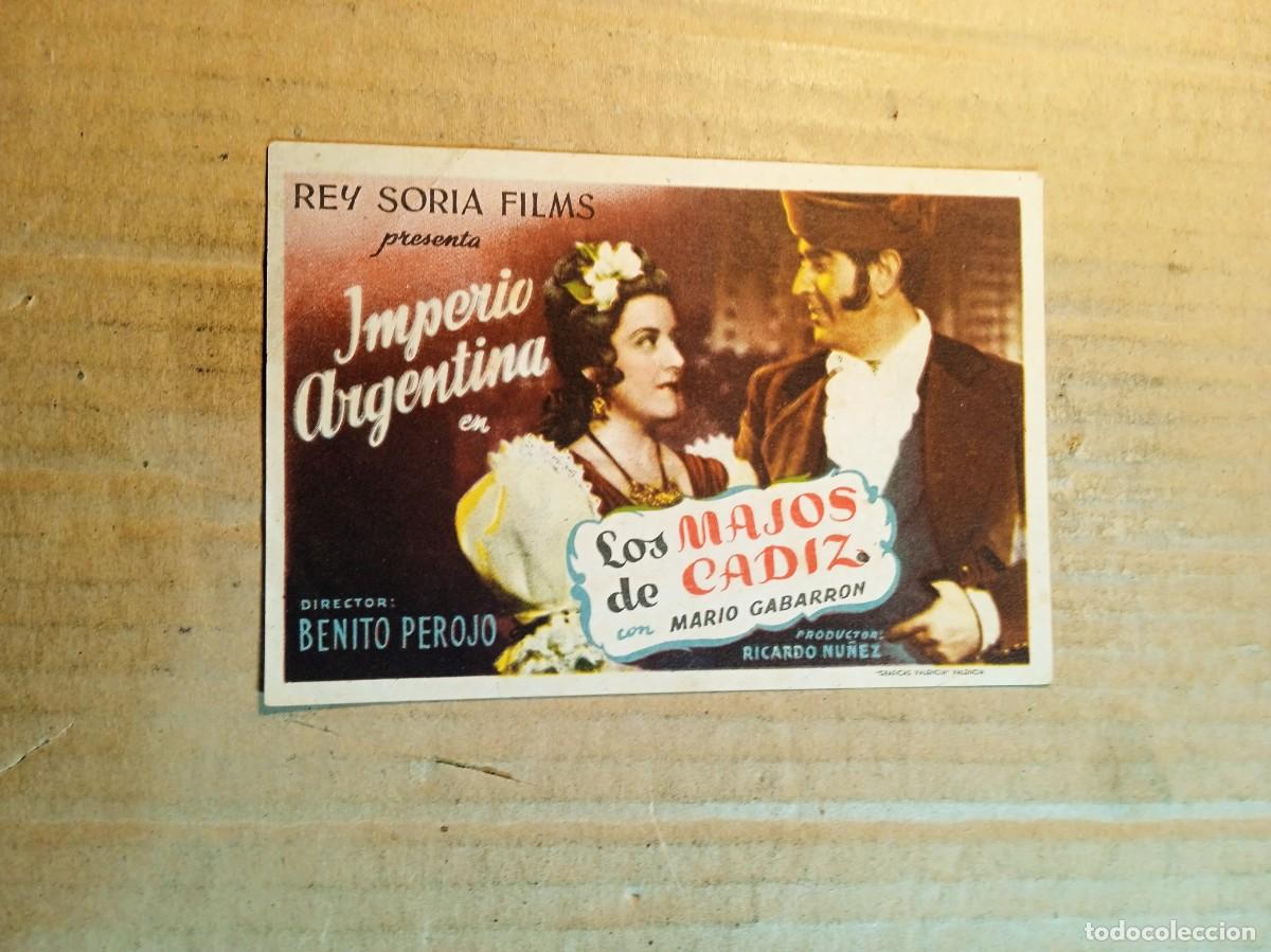Cine: FOLLETO DE MANO SIN PUBLICIDAD LOS MAJOS DE CADIZ