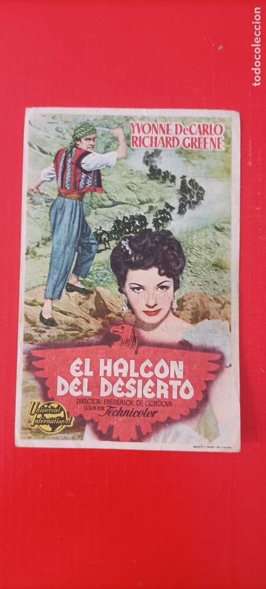 Cine: EL HALC&Oacute;N DEL DESIERTO. C/P CINE IDEAL LARACHE YVONNE DE CARLO ROCK HUDSON. ALBU