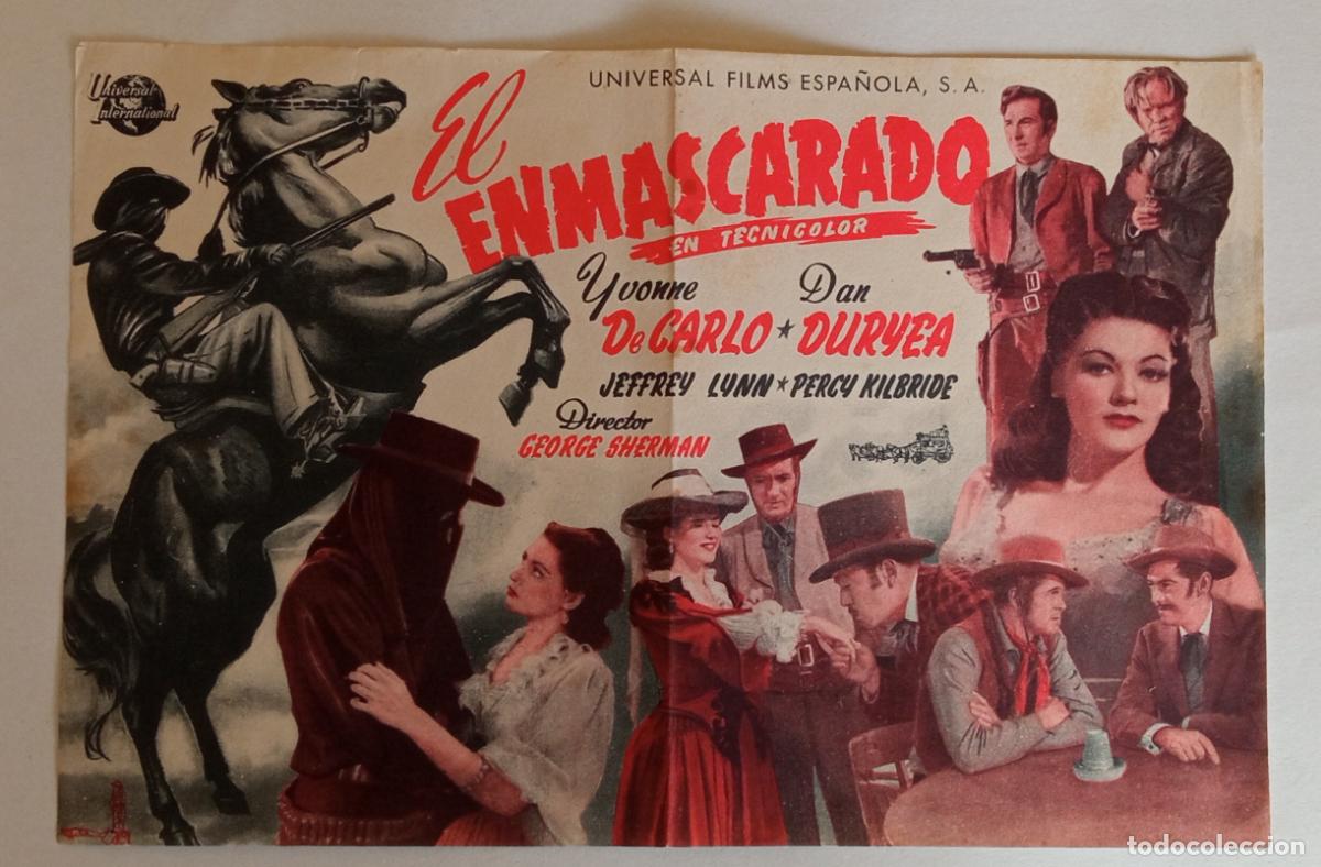 Cine: PROGRAMA DOBLE. YVONNE DE CARLO. EL ENMASCARADO