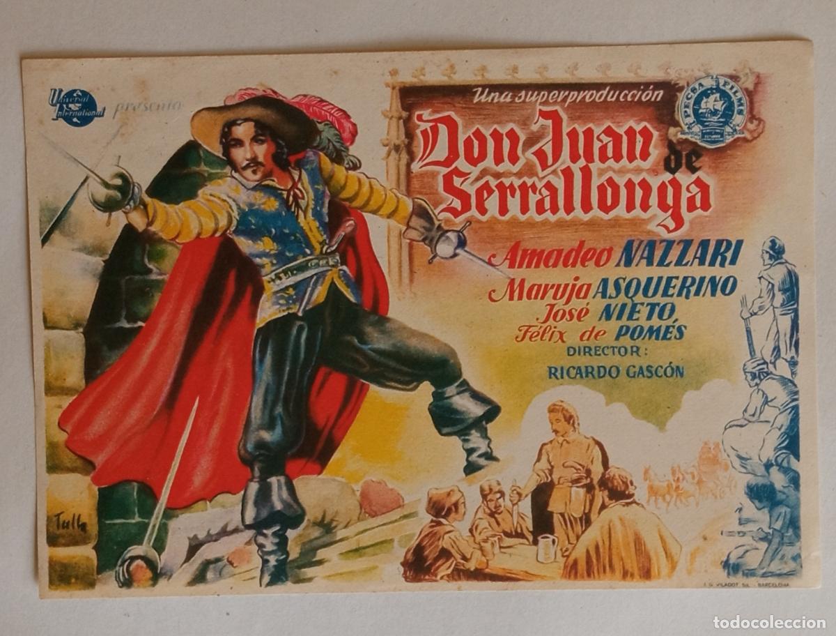 Cine: PROGRAMA DE CINE. AMADEO MAZZARI. DON JUAN DE SERRALLONGA. PORTADA DE TULLA