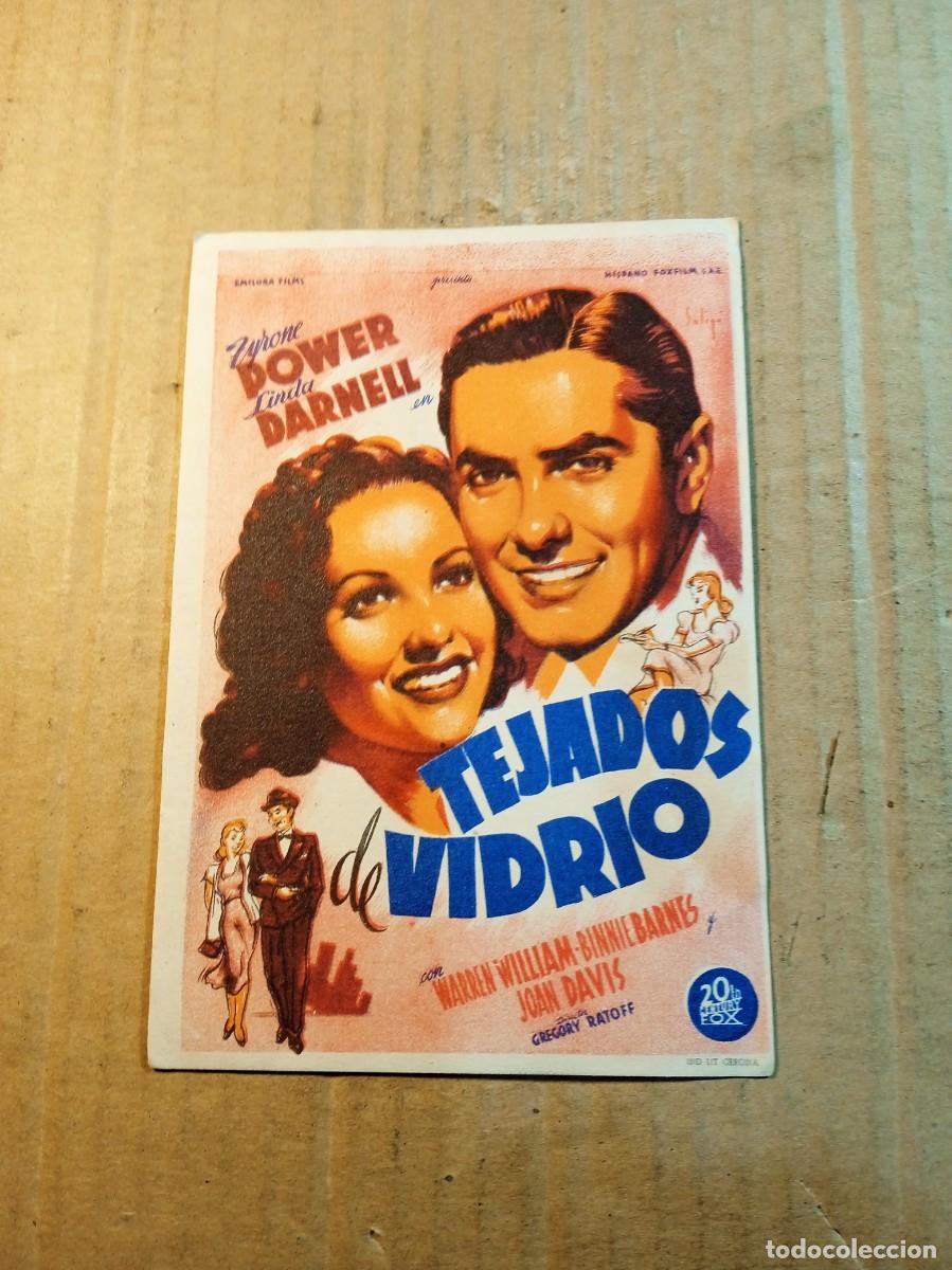 Cine: FOLLETO DE MANO SIN PUBLICIDAD TEJADOS DE VIDRIO