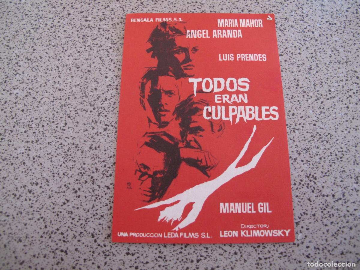 Folhetos de m&atilde;o de filmes antigos de cinema: PROGRAMA DE MANO ORIGINAL EL DE LA FOTO