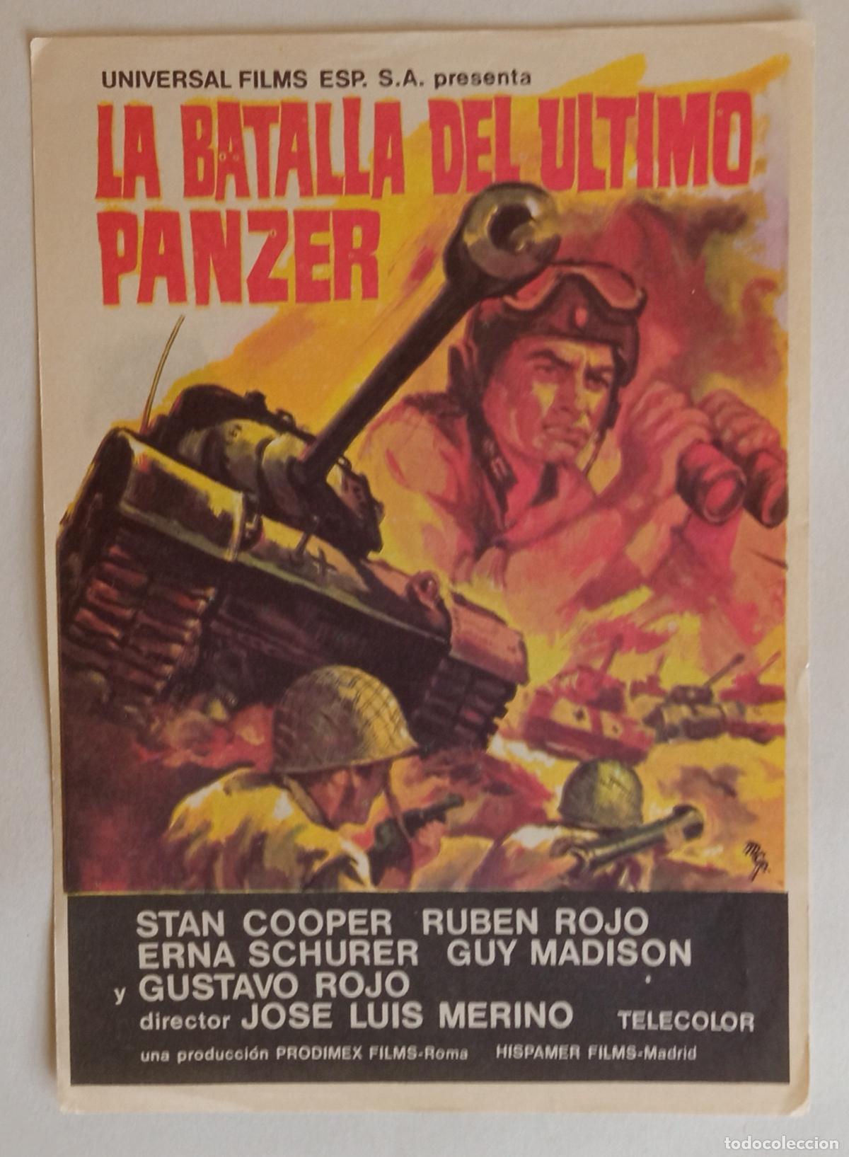 Cine: PROGRAMA DE CINE. LA BATALLA DEL &Uacute;LTIMO PANZER. PORTADA GRUPO MCP