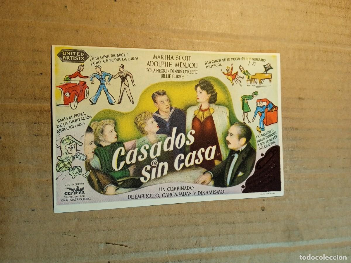 Cine: FOLLETO DE MANO SIN PUBLICIDAD CASADOS SIN CASA