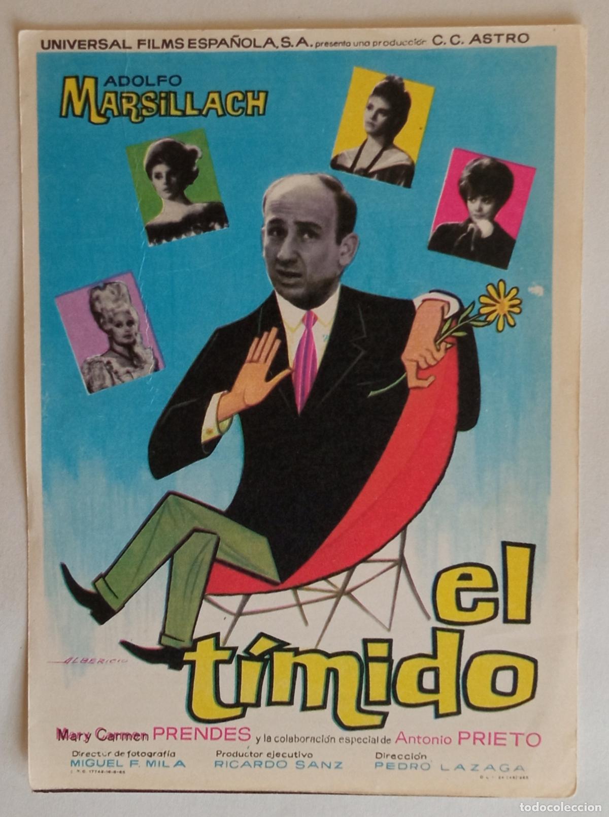 Cine: PROGRAMA DE CINE. ADOLFO MARSILLACH. EL T&Iacute;MIDO. PORTADA DE ALBERICIO
