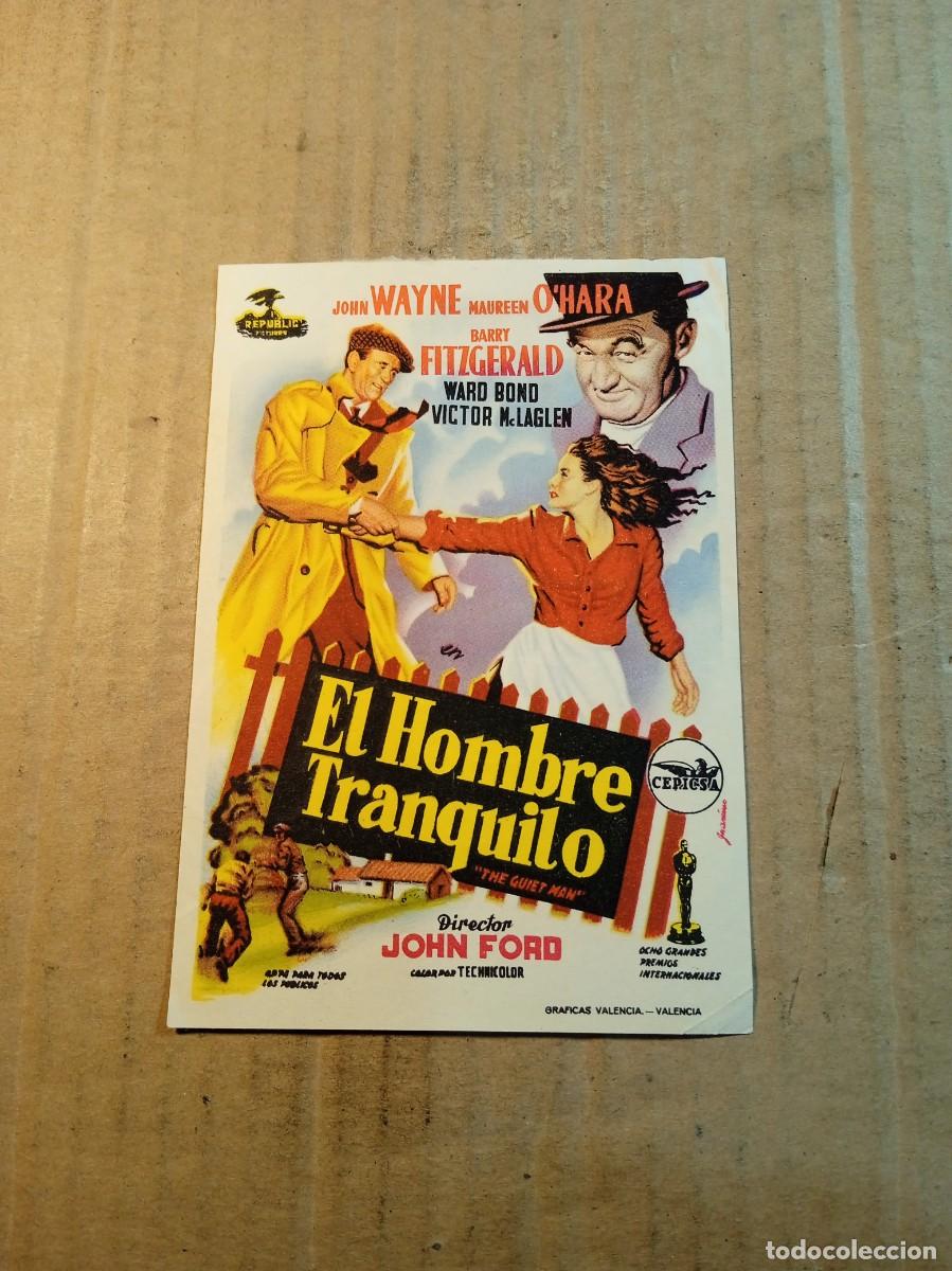 Cine: FOLLETO DE MANO SIN PUBLICIDAD EL HOMBRE TRANQUILO