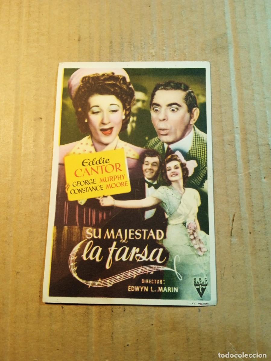 Cine: FOLLETO DE MANO SIN PUBLICIDAD SU MAJESTAD LA FARSA