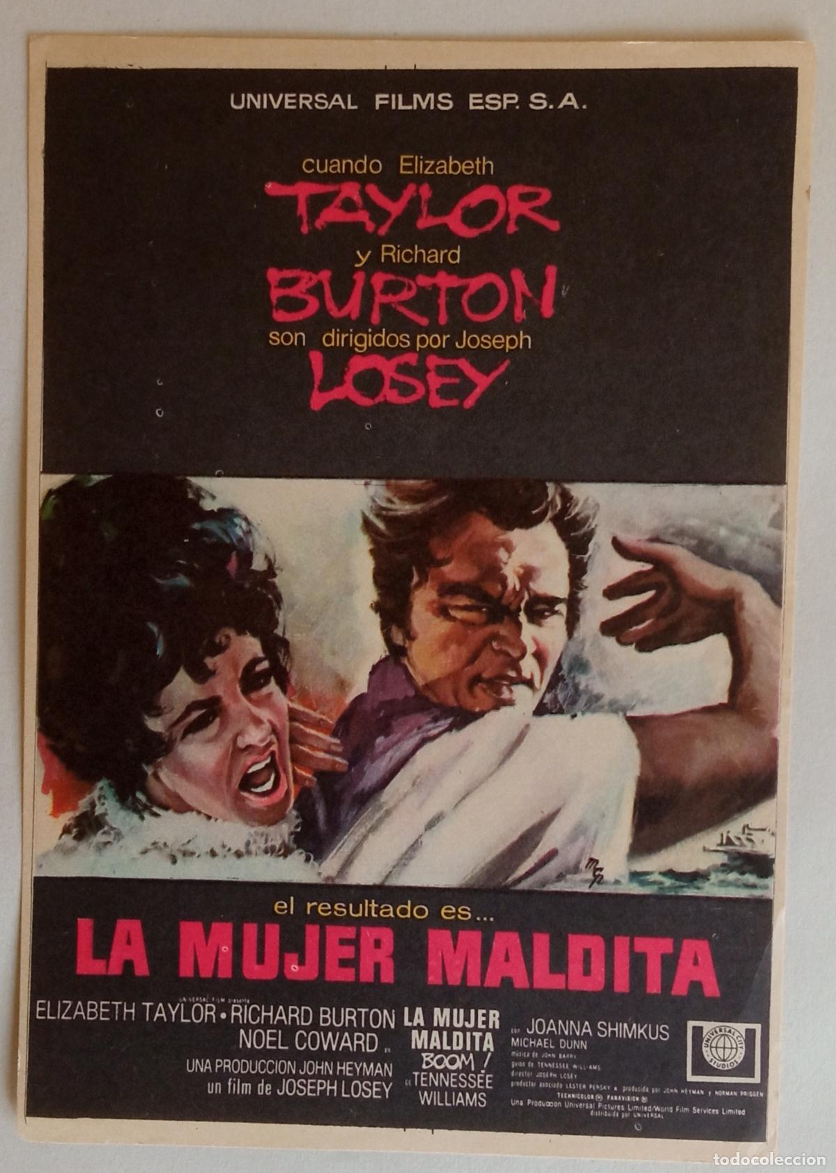 Cine: PROGRAMA DE CINE. ELIZABETH TAYLOR. LA MUJER MALDITA. PORTADA GRUPO MCP