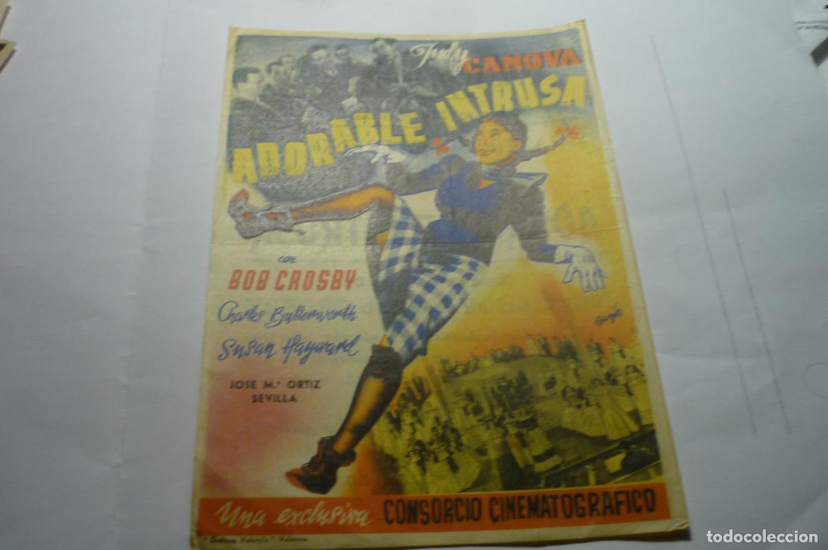 Cine: programa adorable intrusa.-judy canova publicidad