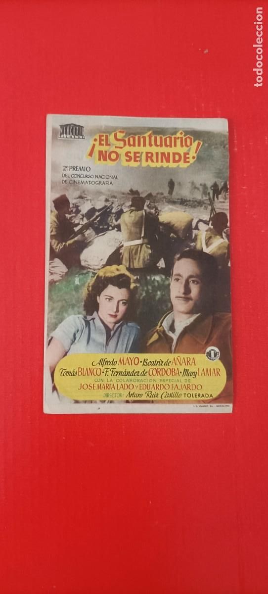 Cine: EL SANTUARIO NO SE RINDE. C/P. COLISEO MAR&Iacute;A CRISTINA DE LARACHE. MARRUECOS. 1949.