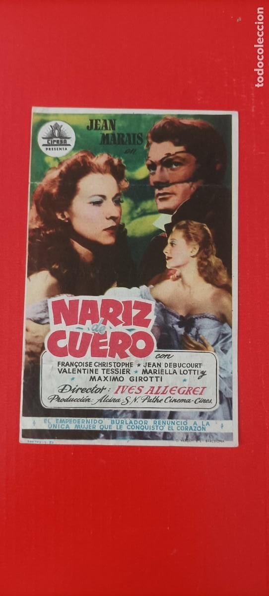 Cine: NARIZ DE CUERO. C/P. TEATRO ESPA&Ntilde;A, LARACHE, MARRUECOS. JEAN MARAIS.