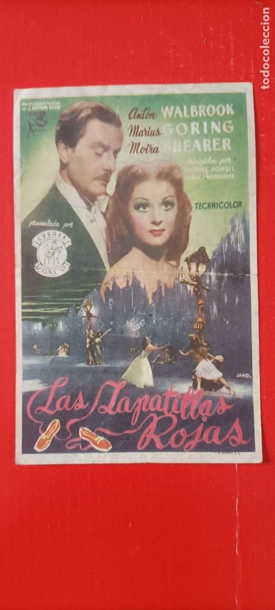 Cine: LAS ZAPATILLAS ROJAS. C/P. CINE MODERNO. PUEDE SER DE TOLEDO, O CASERES TARRAGONA.