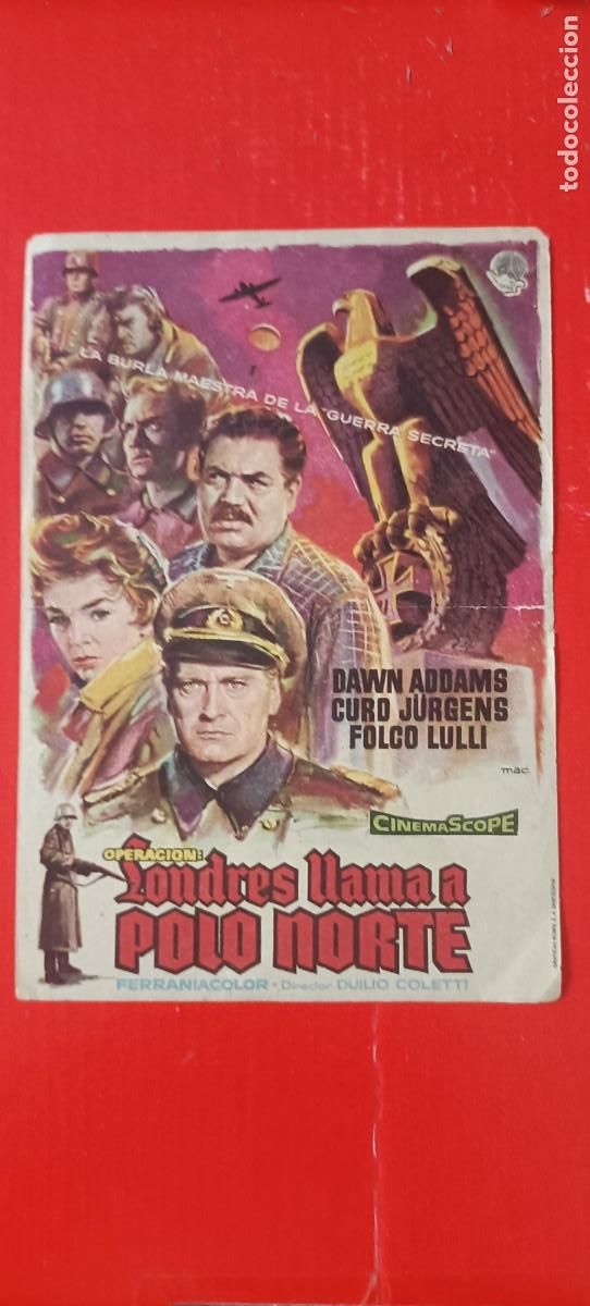 Cine: OPERACI&Oacute;N LONDRES LLAMA A POLO NORTE. S/P. DAWN ADDAMS, CURD JURGENS.