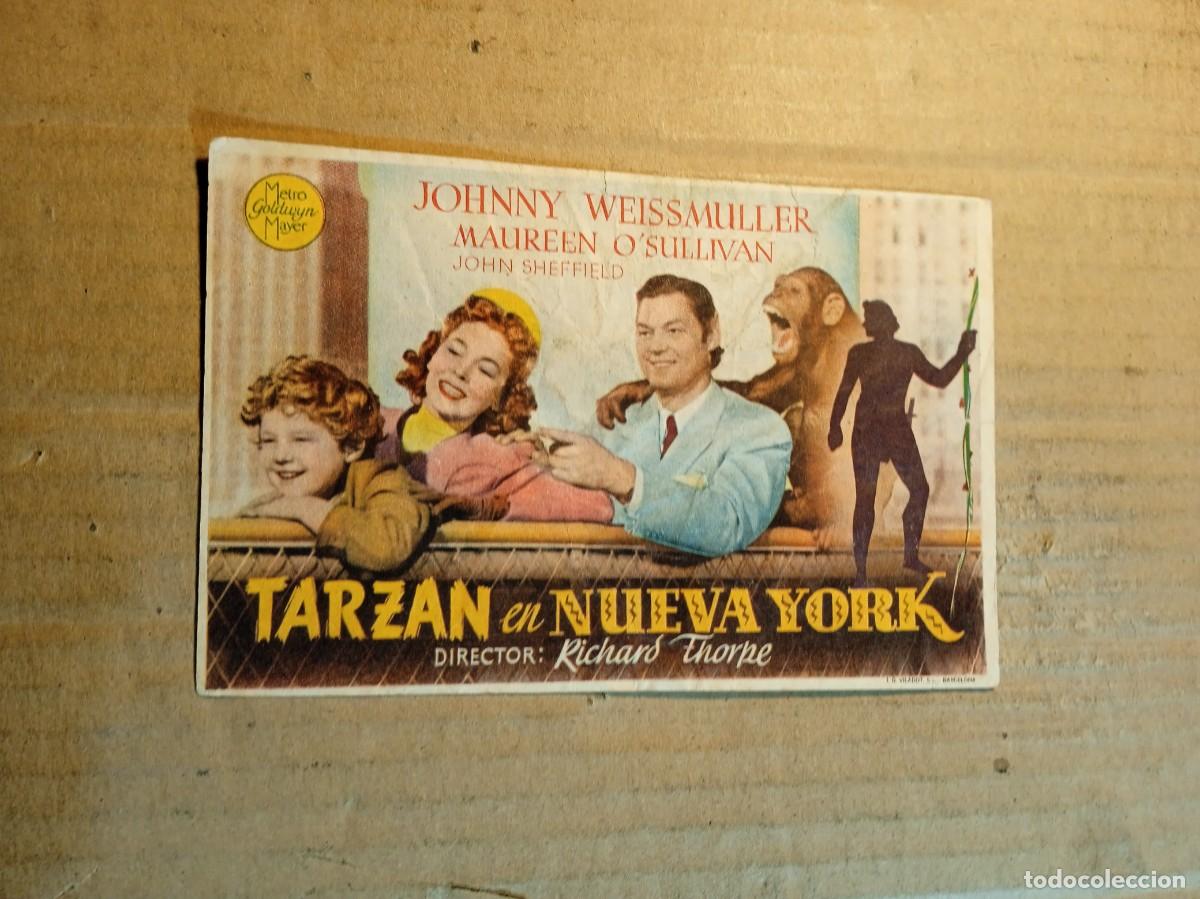 Cine: FOLLETO DE MANO SIN PUBLICIDAD TARZAN EN NUEVA YORK