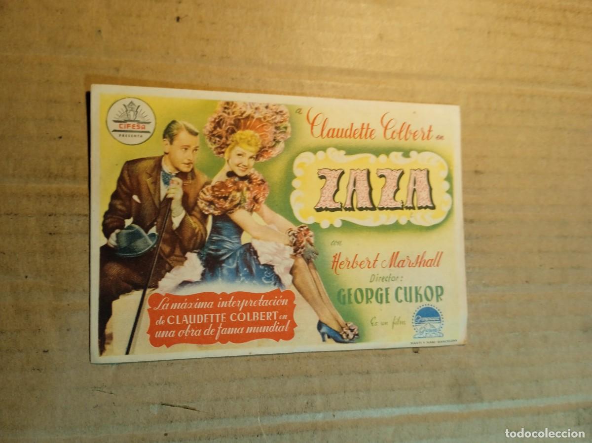 Cine: FOLLETO DE MANO SIN PUBLICIDAD ZAZA
