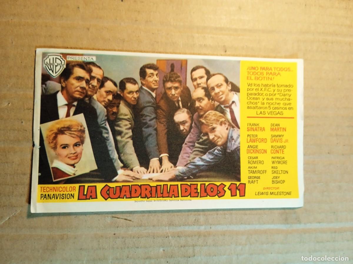 Cine: FOLLETO DE MANO SIN PUBLICIDAD LA CUADRILLA DE LOS 11