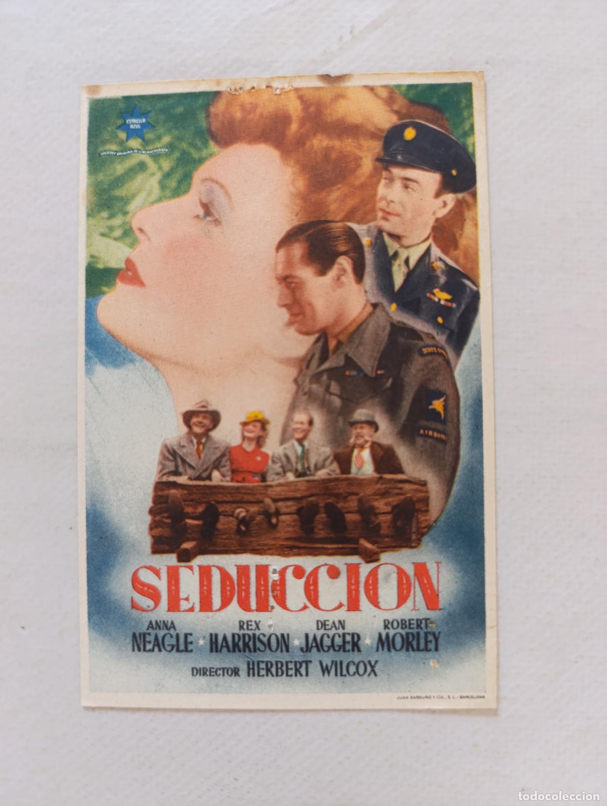 Cine: FOLLETO DE MANO - SEDUCCION - ANNA NEAGLE, REX HARRISON - SIN PUBLICIDAD (149F)