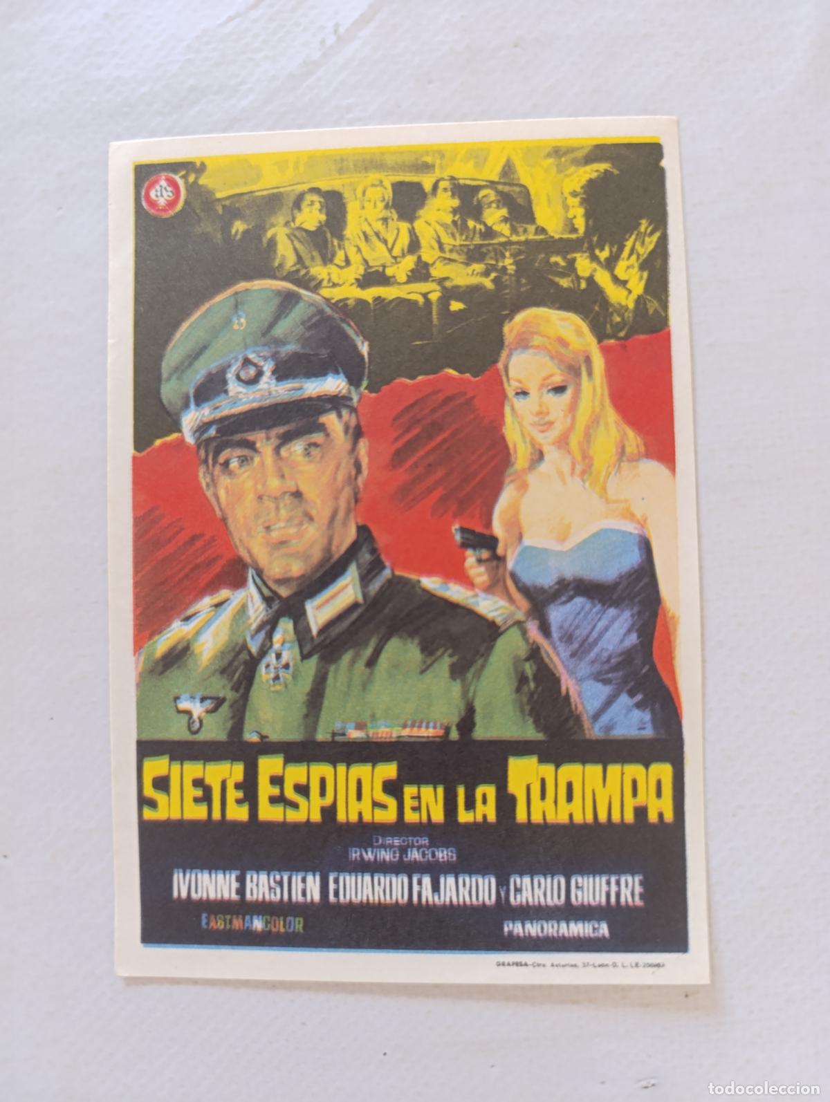 Cine: FOLLETO DE MANO - SIETE ESPIAS EN LA TRAMPA - SIN PUBLICIDAD (149F)