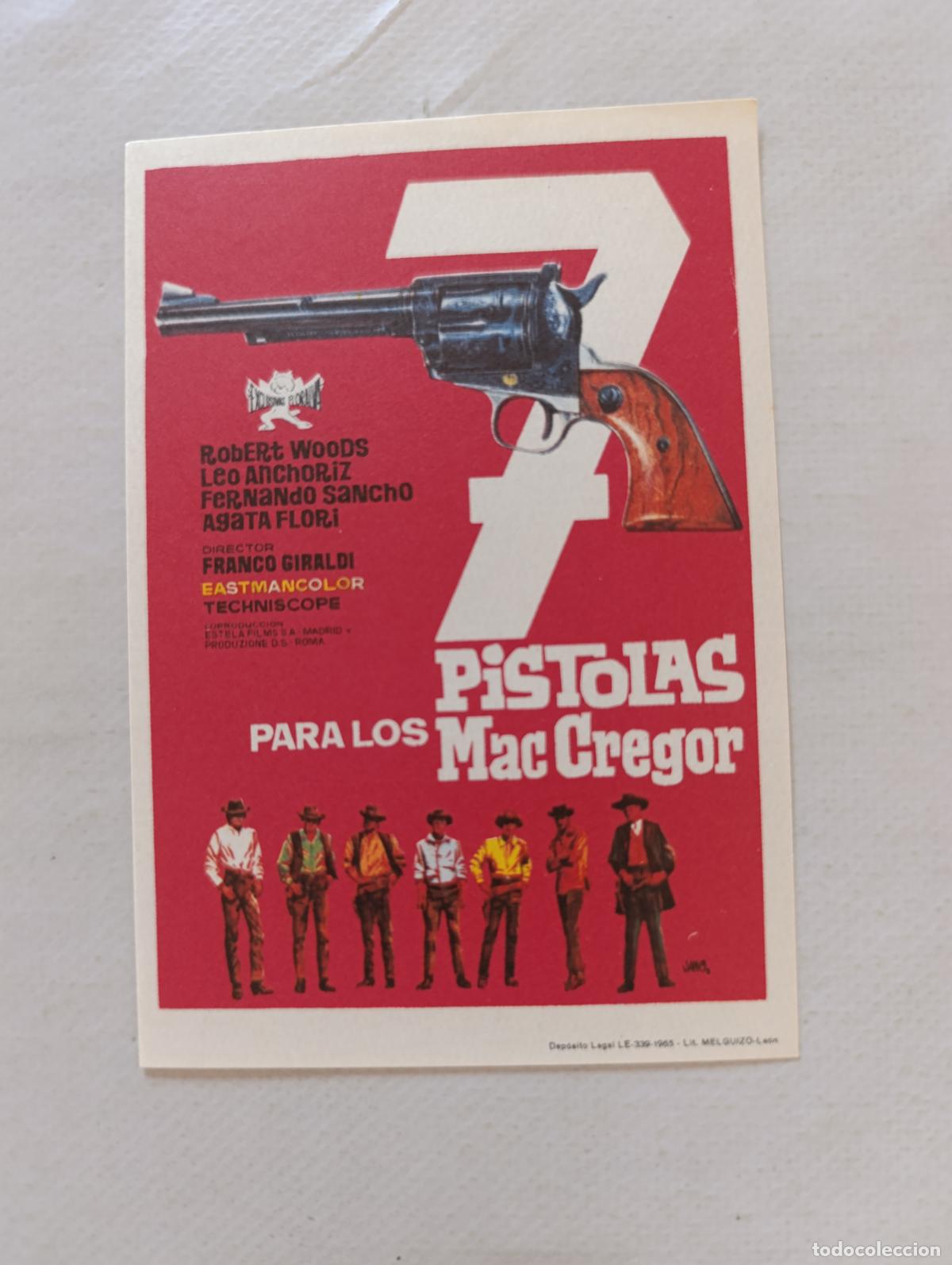 Cine: FOLLETO DE MANO - 7 PISTOLAS PARA LOS MAC GREGOR - SIN PUBLICIDAD (149F)