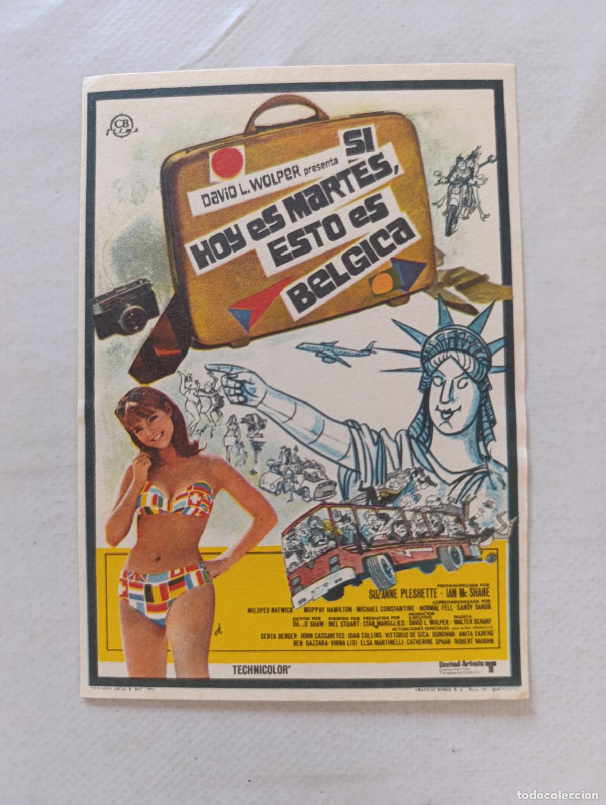 Cine: FOLLETO DE MANO - SI HOY ES MARTES, ESTO ES BELGICA - SIN PUBLICIDAD (149F)