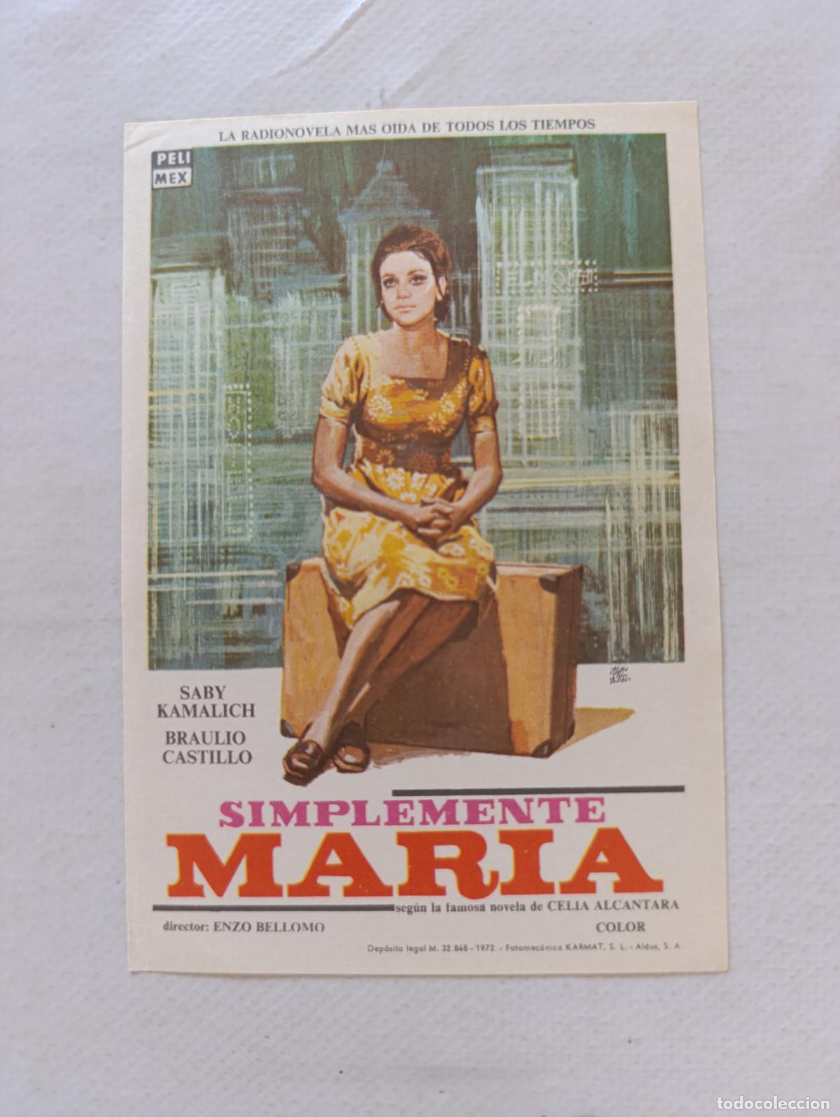 Cine: FOLLETO DE MANO - SIMPLEMENTE MARIA - SIN PUBLICIDAD (149F)