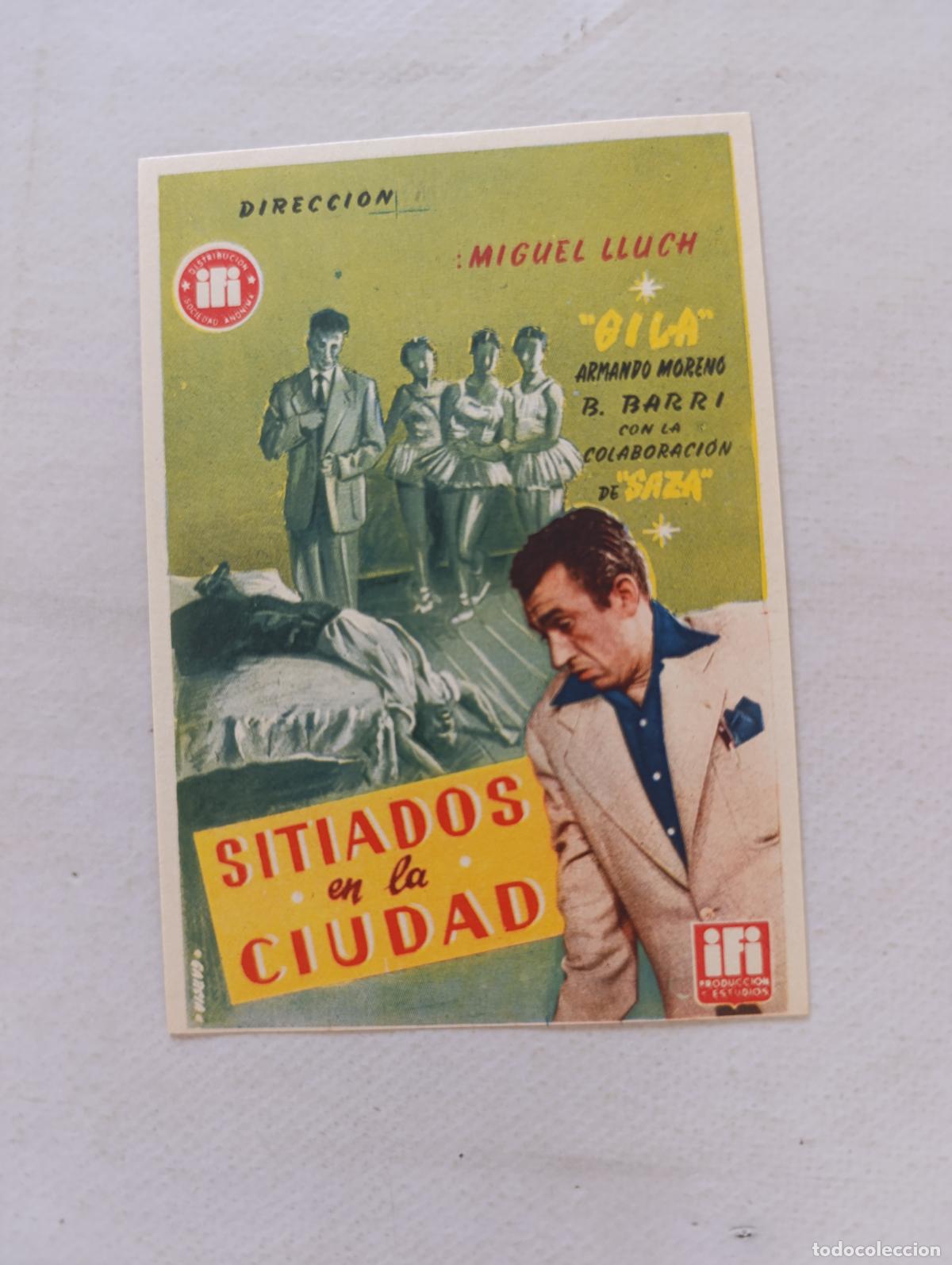 Cine: FOLLETO DE MANO - SITIADOS EN LA CIUDAD - MIGUEL LLUCH, GILA - SIN PUBLICIDAD (149F)