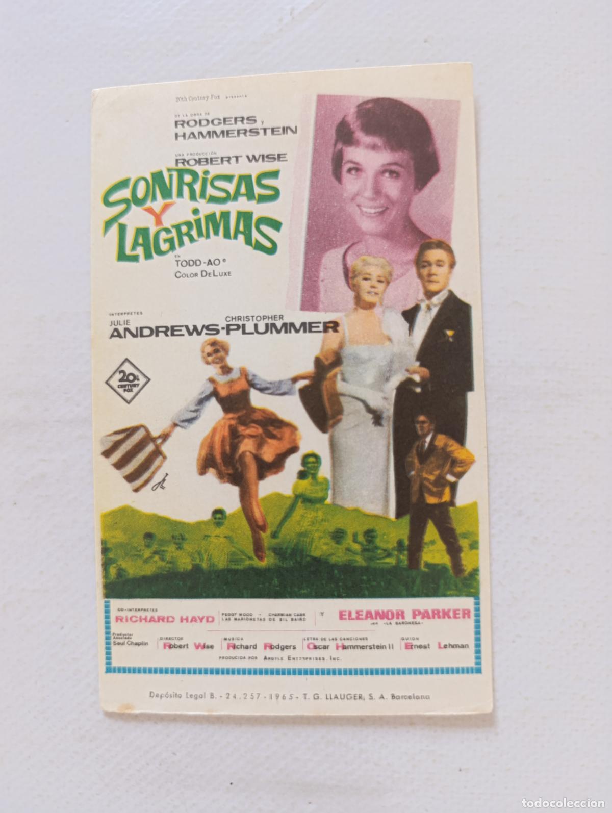 Cine: FOLLETO DE MANO - SONRISAS Y LAGRIMAS - JULIE ANDREWS - SIN PUBLICIDAD (149I)