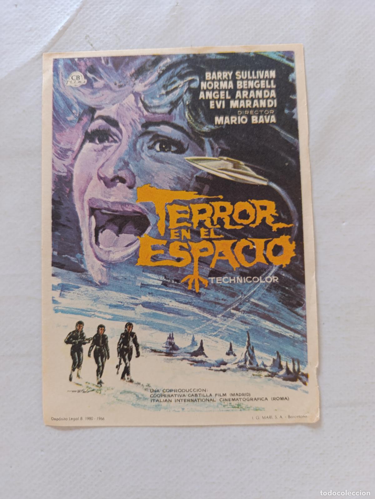 Cine: FOLLETO DE MANO - TERROR EN EL ESPACIO - BARRY SULLIVAN - SIN PUBLICIDAD (149N)