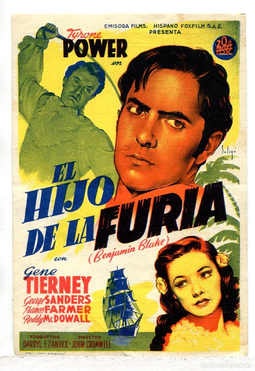 Cine: EL HIJO DE LA FURIA, con Tyrone Power.