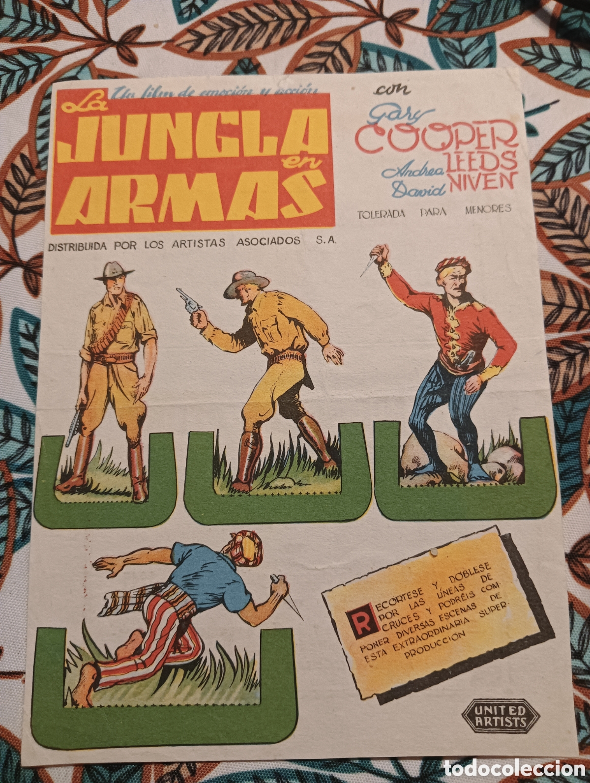 Cine: LA JUNGLA EN ARMAS- GARY COOPER, DAVID NIVEN - CON PUBLICIDAD