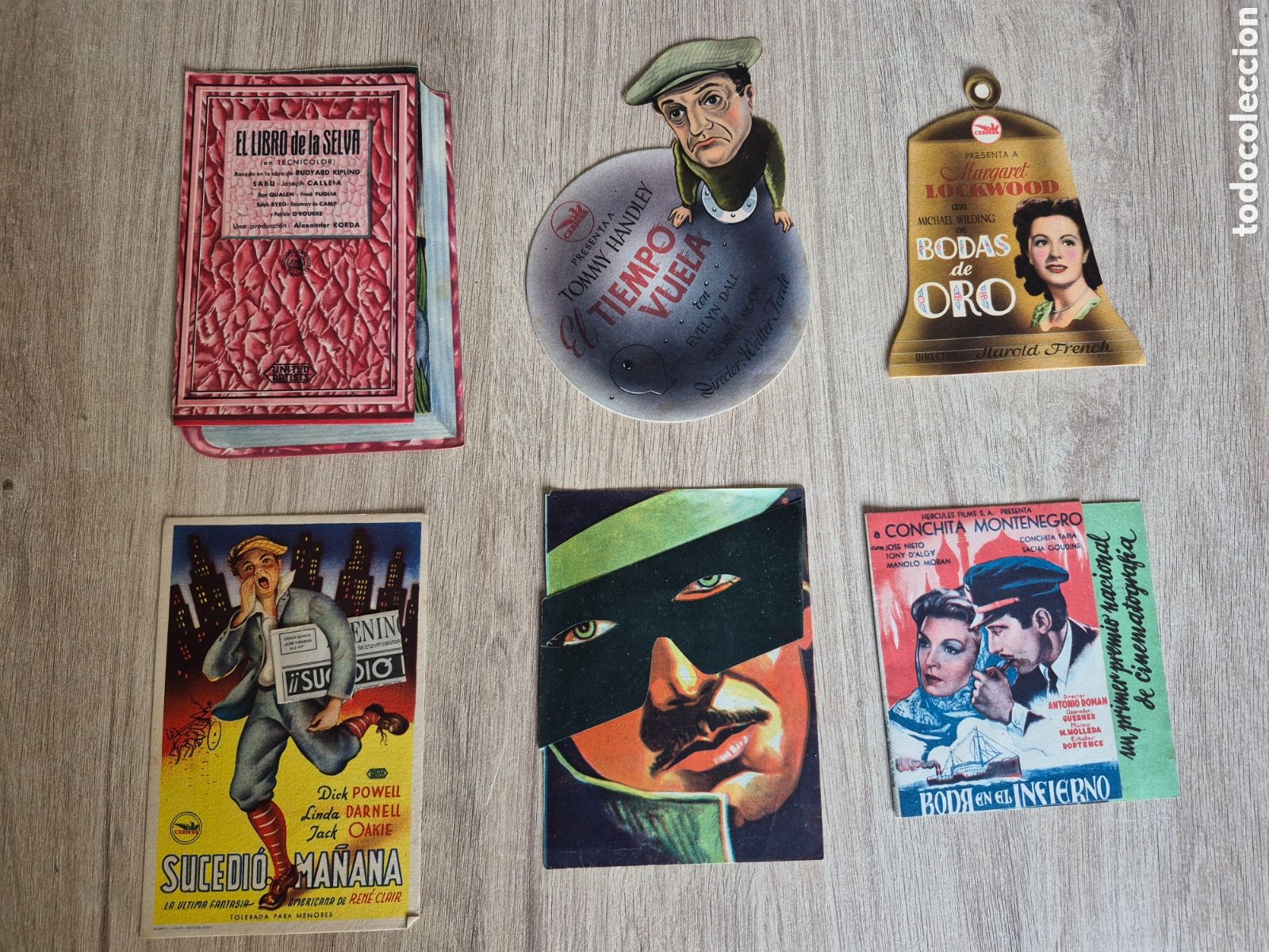 Cine: Lote 6 Programas de Mano de Cine Troquelados a&ntilde;os 40 -50 Cine Principal Aranda de Duero EXCELENTES .