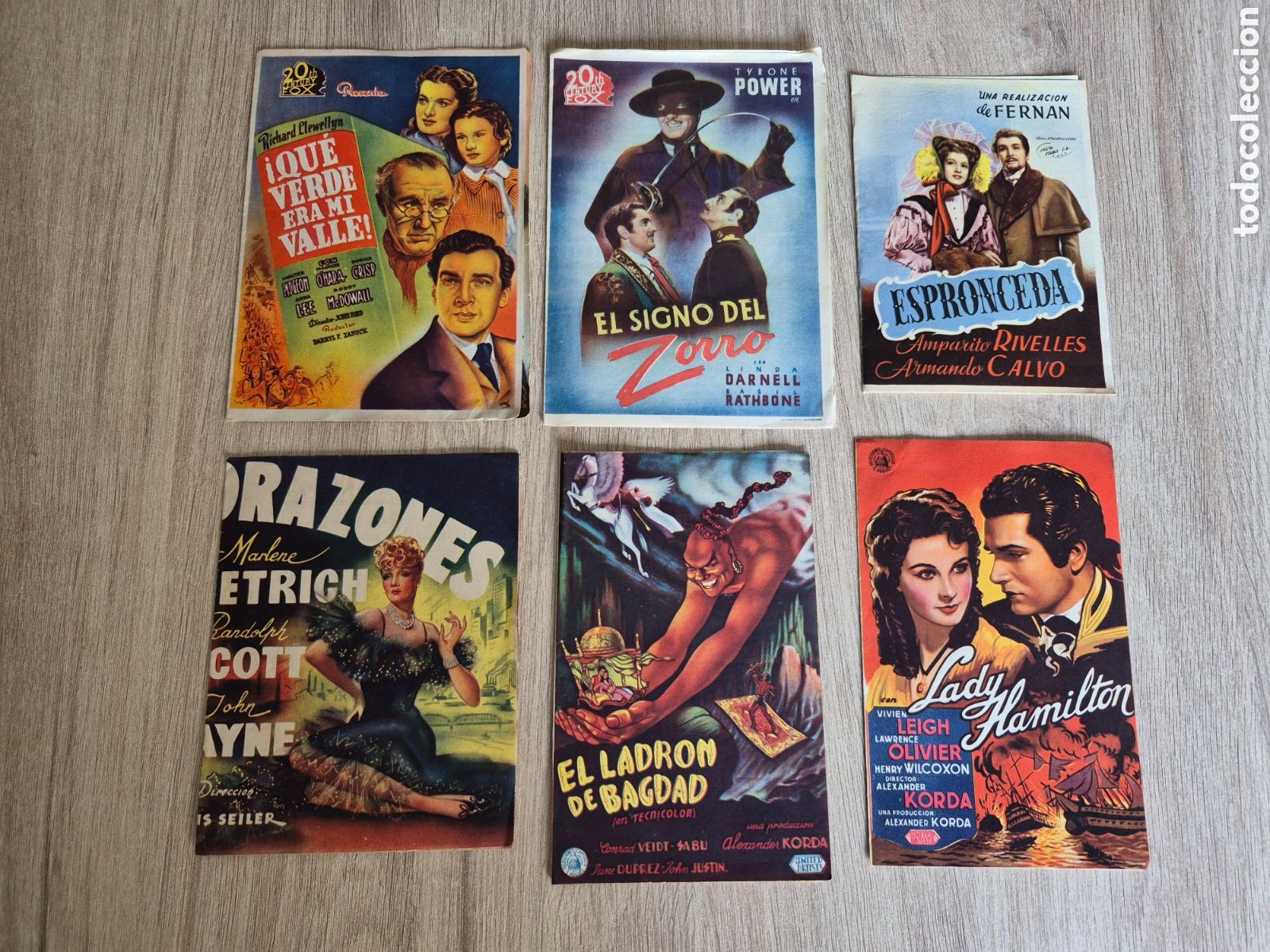 Cine: Lote 6 Programas de Mano de Cine Dobles a&ntilde;os 40 -50 Cine Principal Aranda de Duero - EXCELENTES .