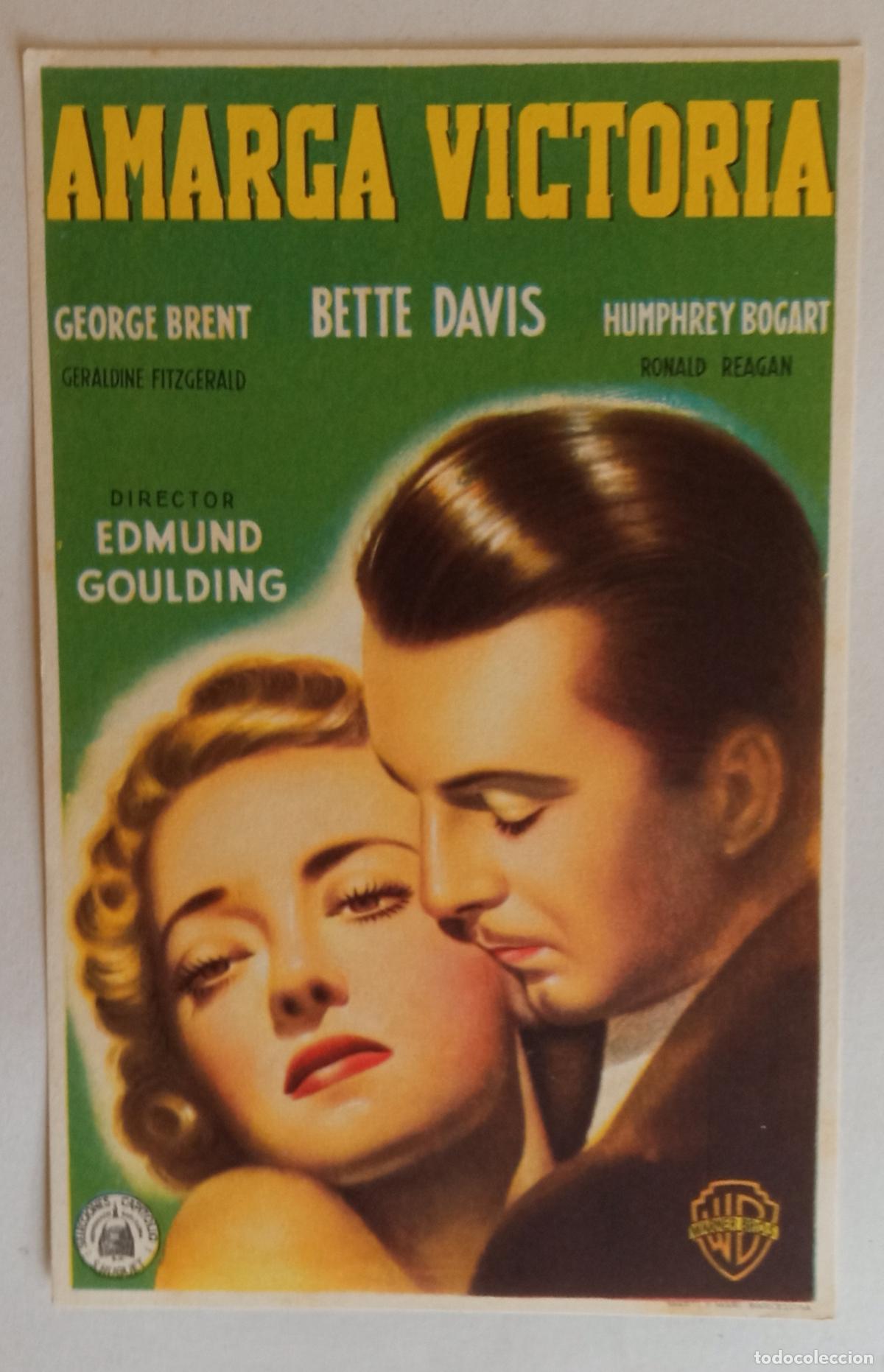 Cine: PROGRAMA DE CINE. BETTE DAVIS. AMARGA VICTORIA