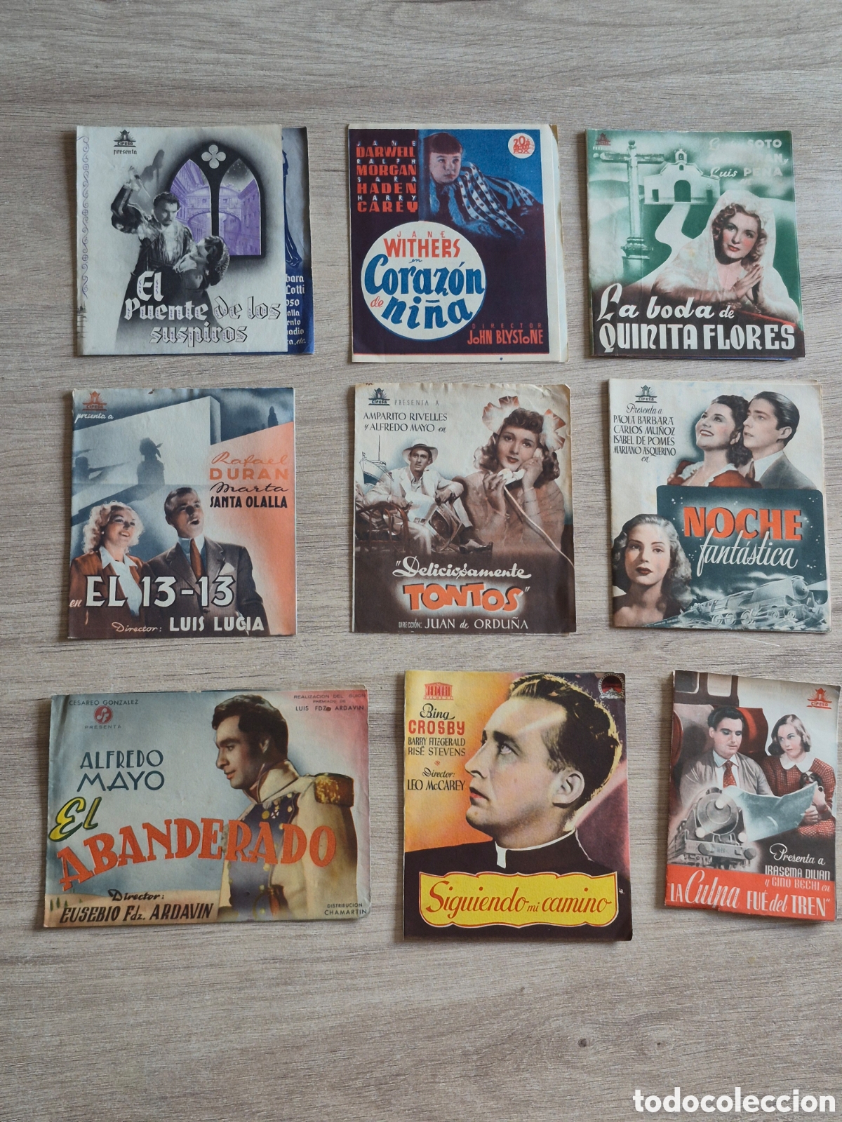 Cine: Lote 9 Programas de Mano de Cine Dobles a&ntilde;os 40 -50 Cine Principal Aranda de Duero - EXCELENTES .