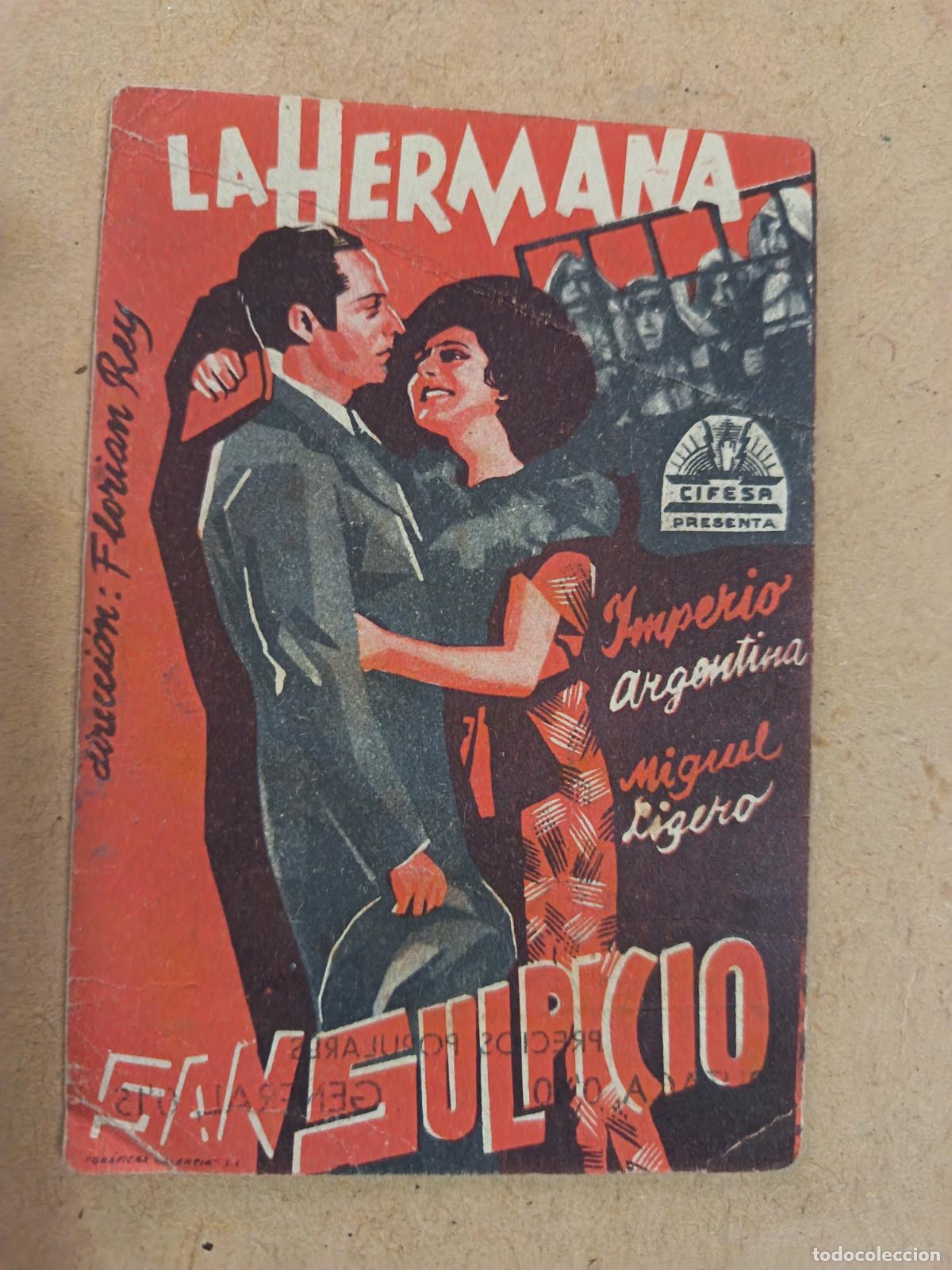 Cine: PROGRAMA DE CINE. TARJETA. LA HERMANA SAN SULPICIO. CINE AL DORSO.