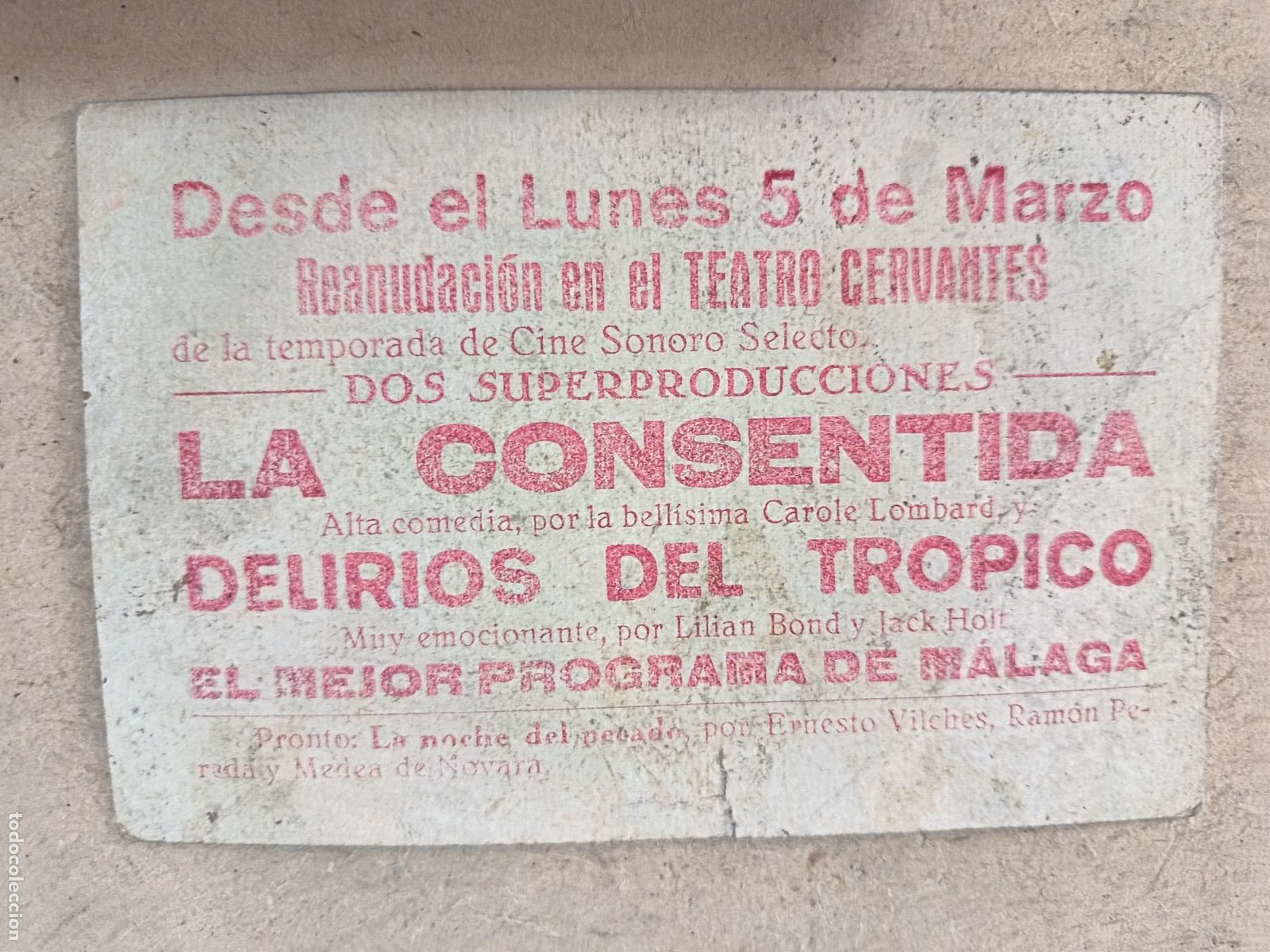 Cine: PROGRAMA DE CINE. LA CONSENTIDA. CINE AL DORSO. - Foto 2