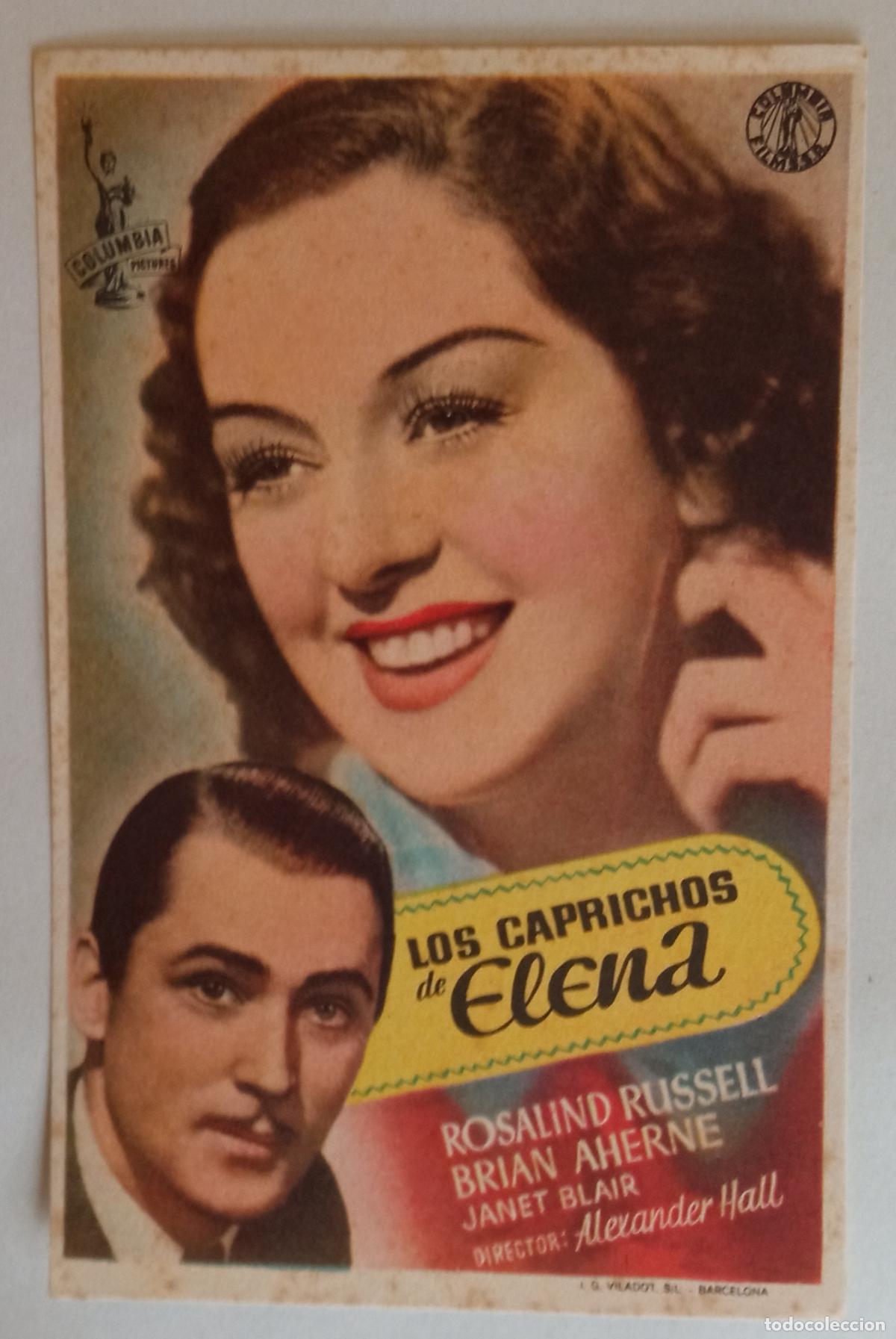 Cine: PROGRAMA DE CINE. ROSALIND RUSSELL. LOS CAPRICHOS DE ELENA