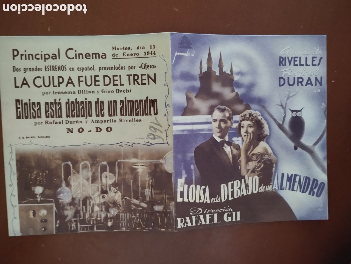 Cine: Folleto Programa de cine DOBLE - ELOISA EST&Aacute; DEBAJO DE UN ALMENDRO