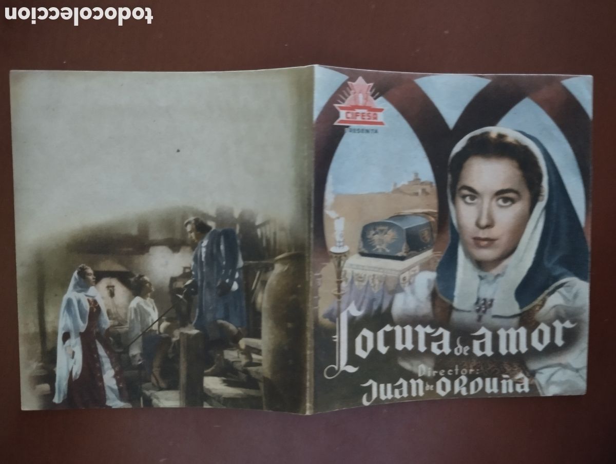 Cine: Folleto Programa de cine DOBLE - LOCURA DE AMOR