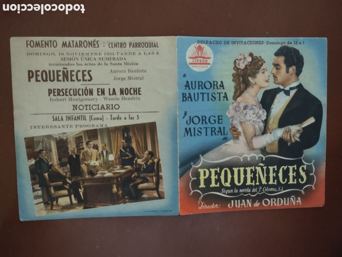 Cine: Folleto Programa de cine DOBLE - PEQUE&Ntilde;ECES