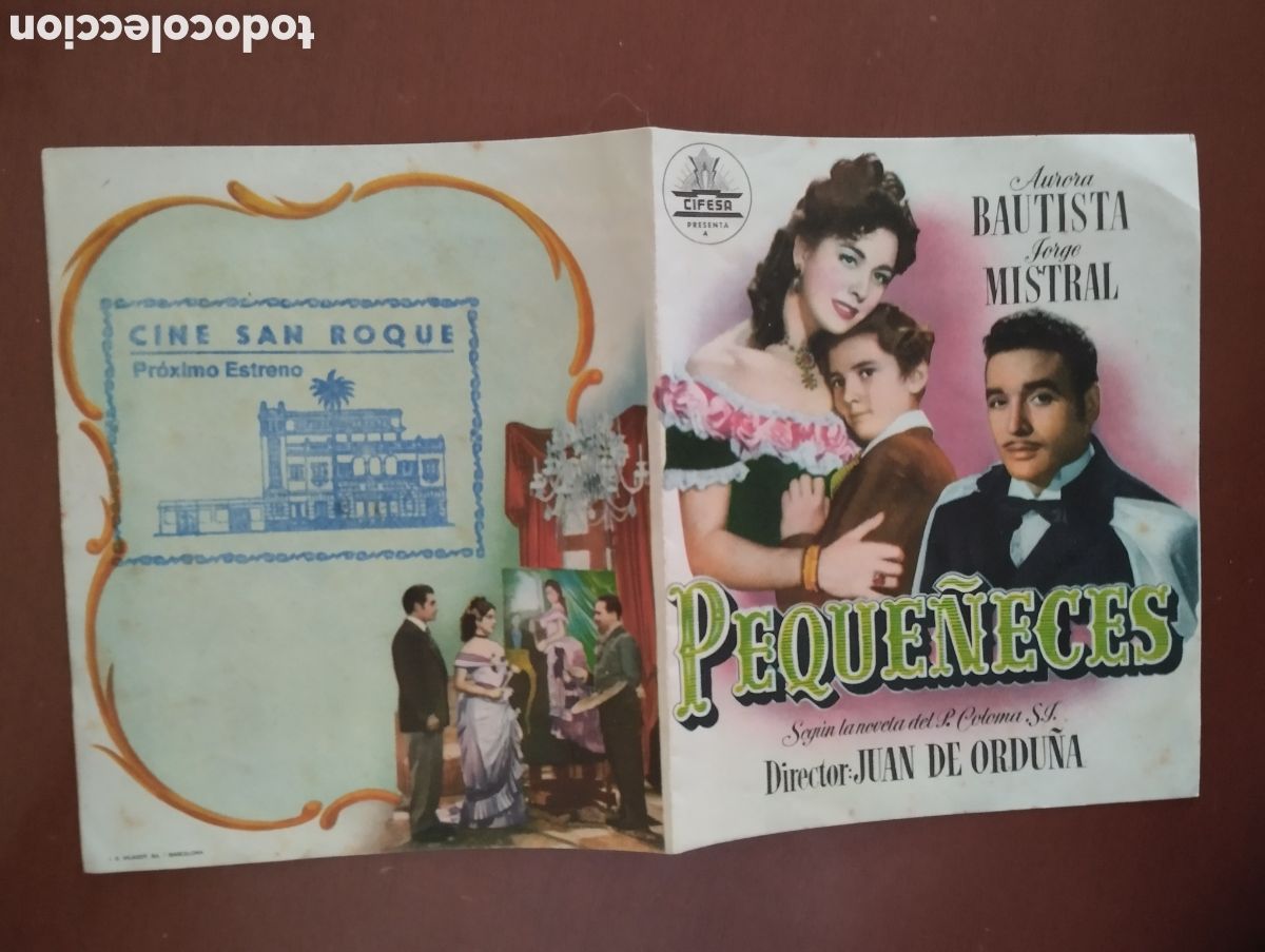 Cine: Folleto Programa de cine DOBLE - PEQUE&Ntilde;ECES