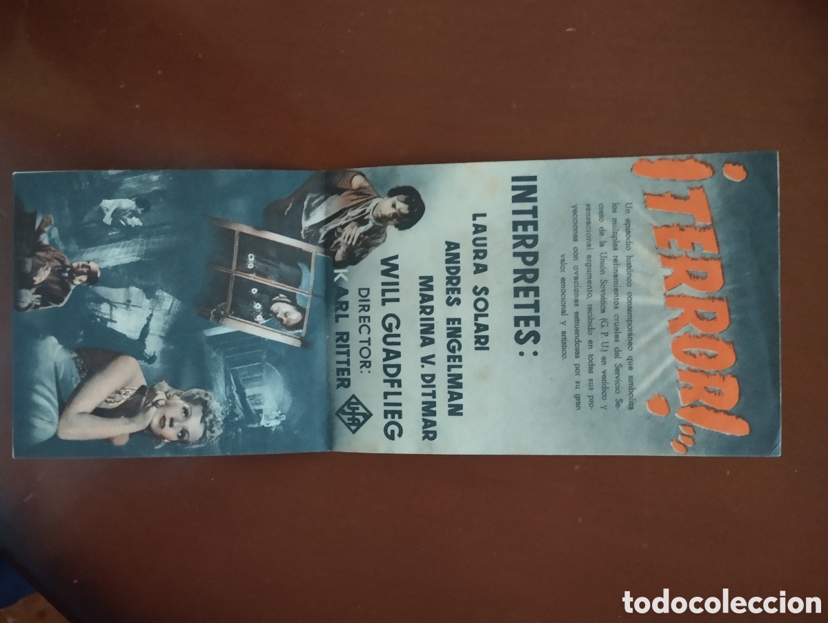 Cine: Folleto Programa de cine DOBLE - TERROR - Foto 2